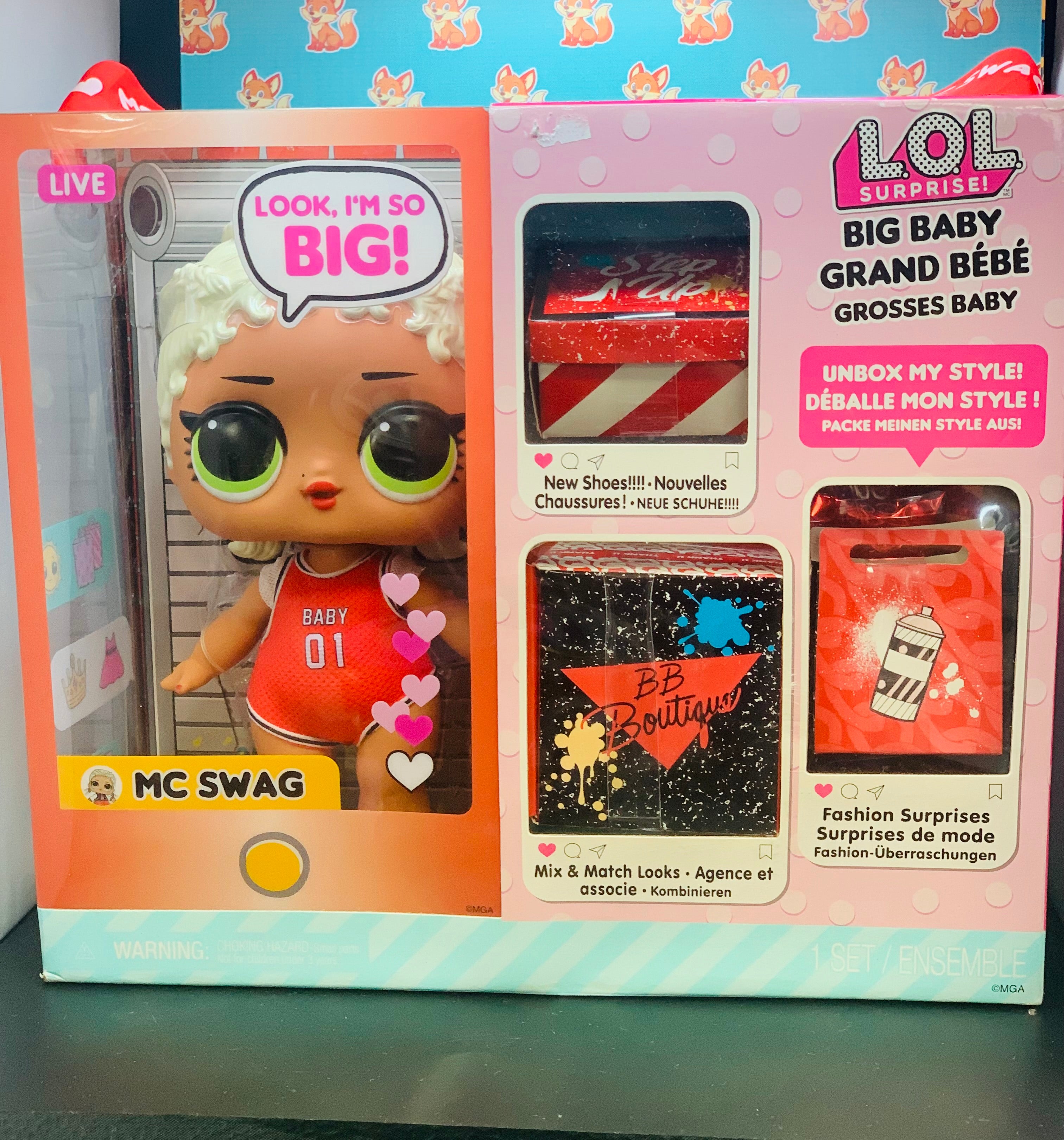 LOL Surprise Big Baby Doll – MC Swag with Outfits & Accessories
