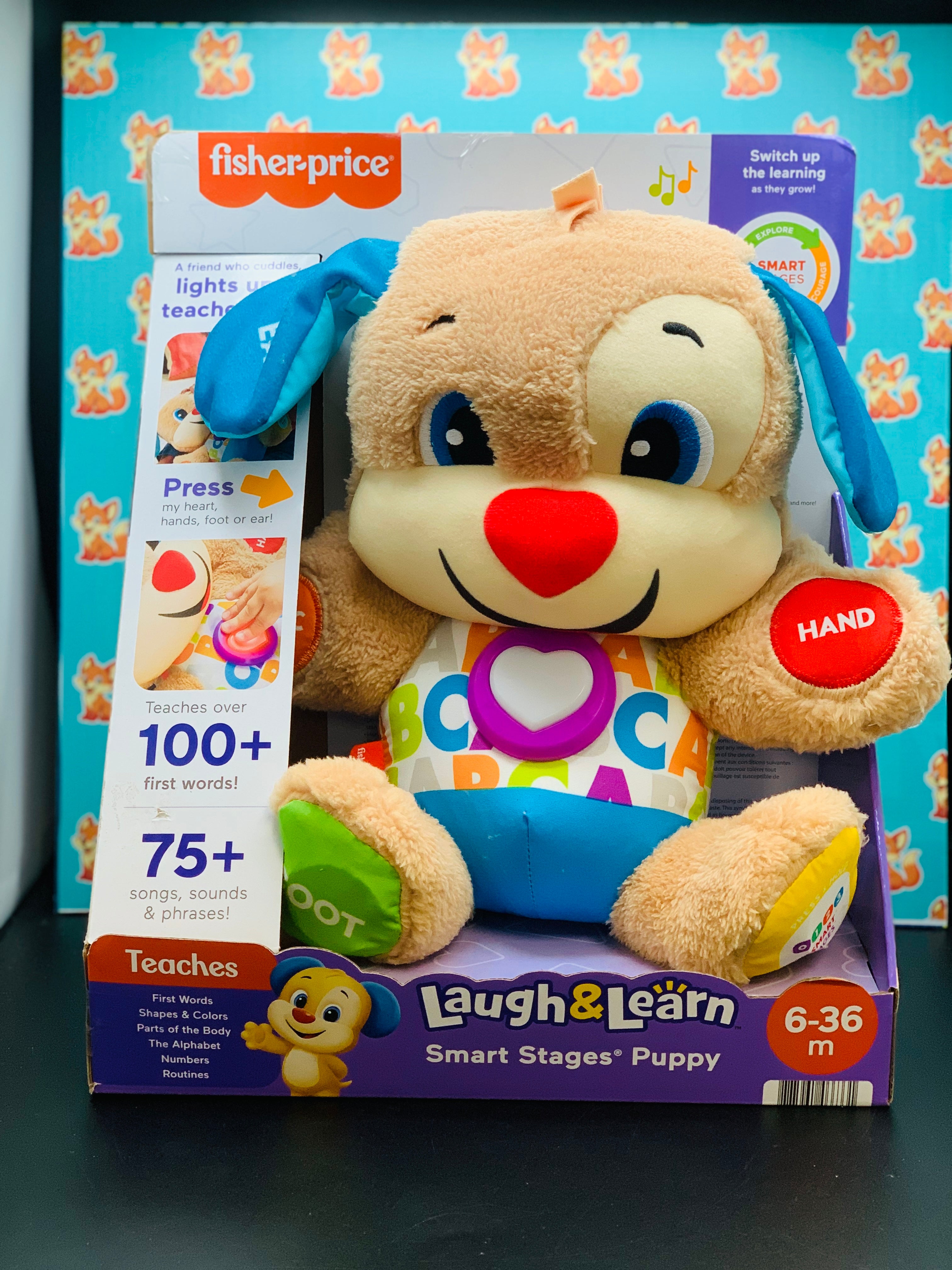 Fisher-Price Laugh & Learn Smart Stages Puppy – Educational Plush Toy (6–36 Months)