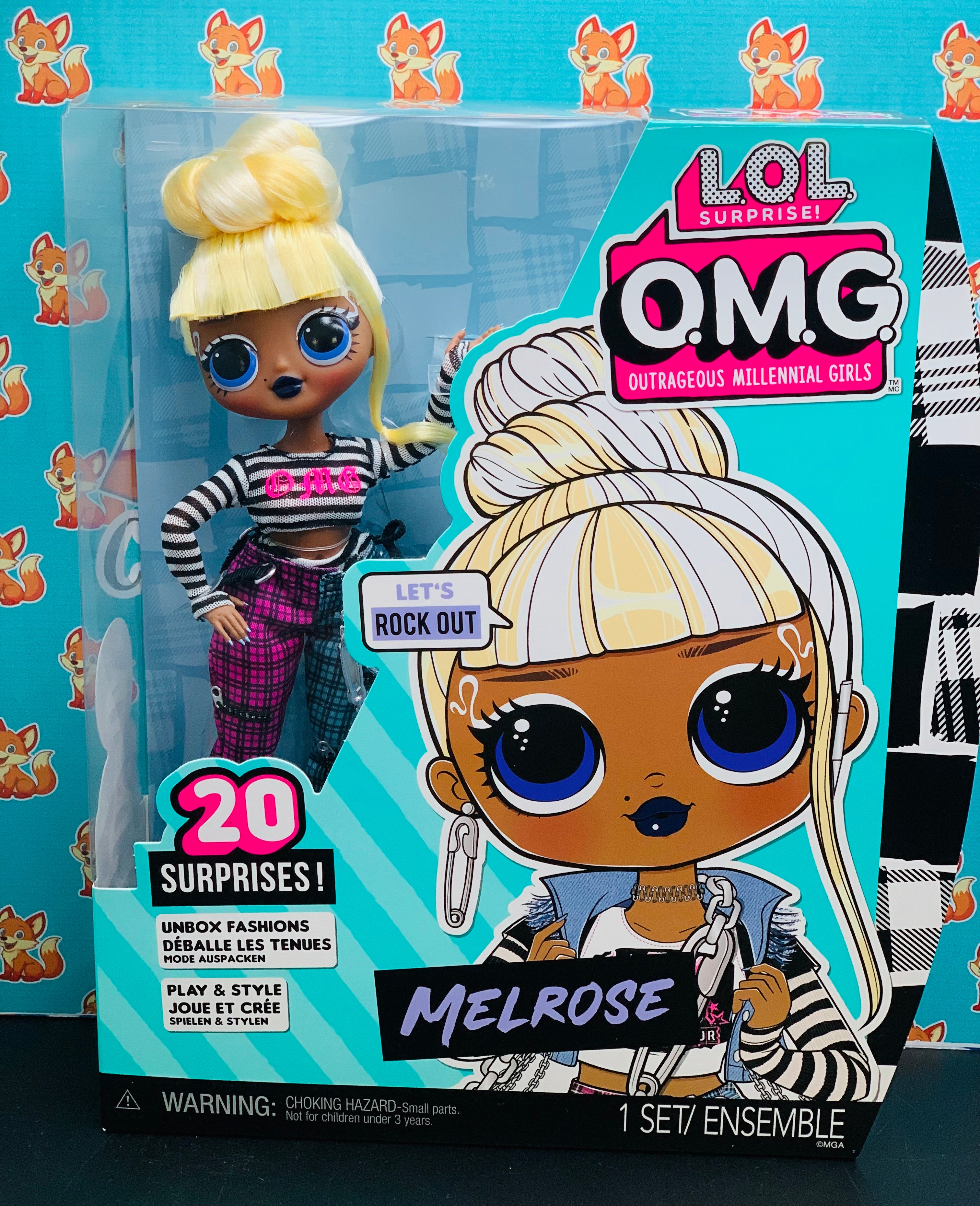 LOL Surprise OMG Melrose Fashion Doll – 20 Surprises, Rock Star Style