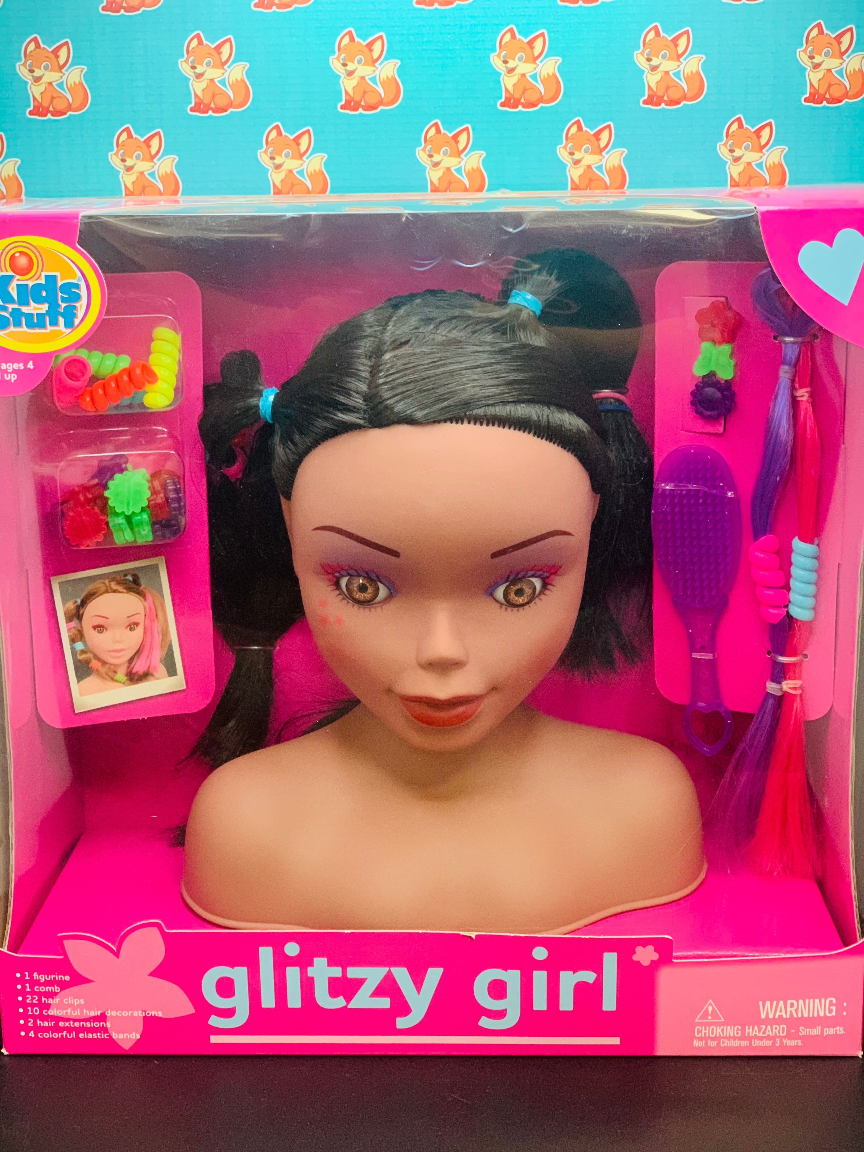 Glitzy Girl Styling Head – Hair Play Doll with Accessories