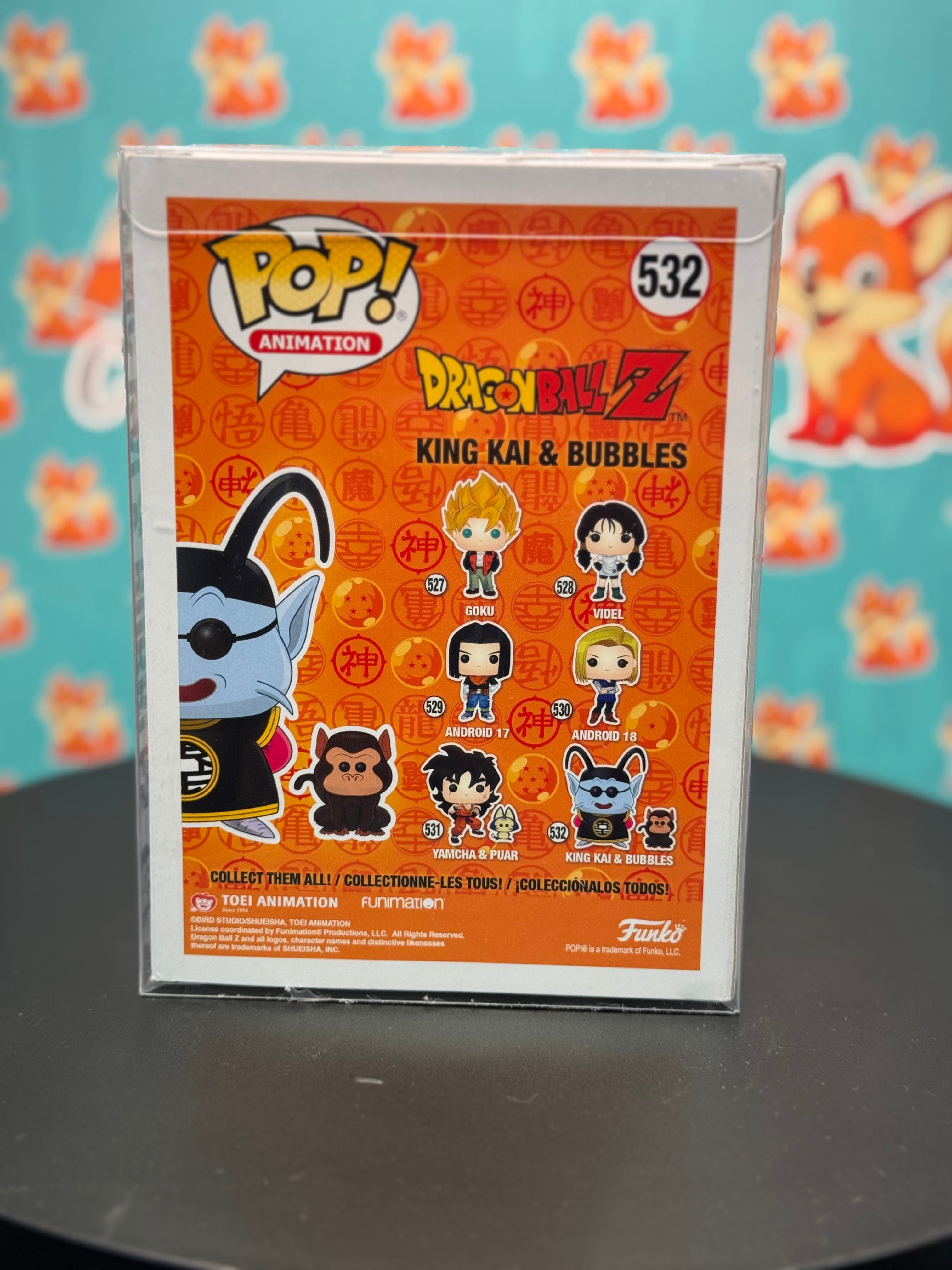 Funko Pop! & Buddy: Dragon Ball Z - King Kai & Bubbles Toy, Multicolor