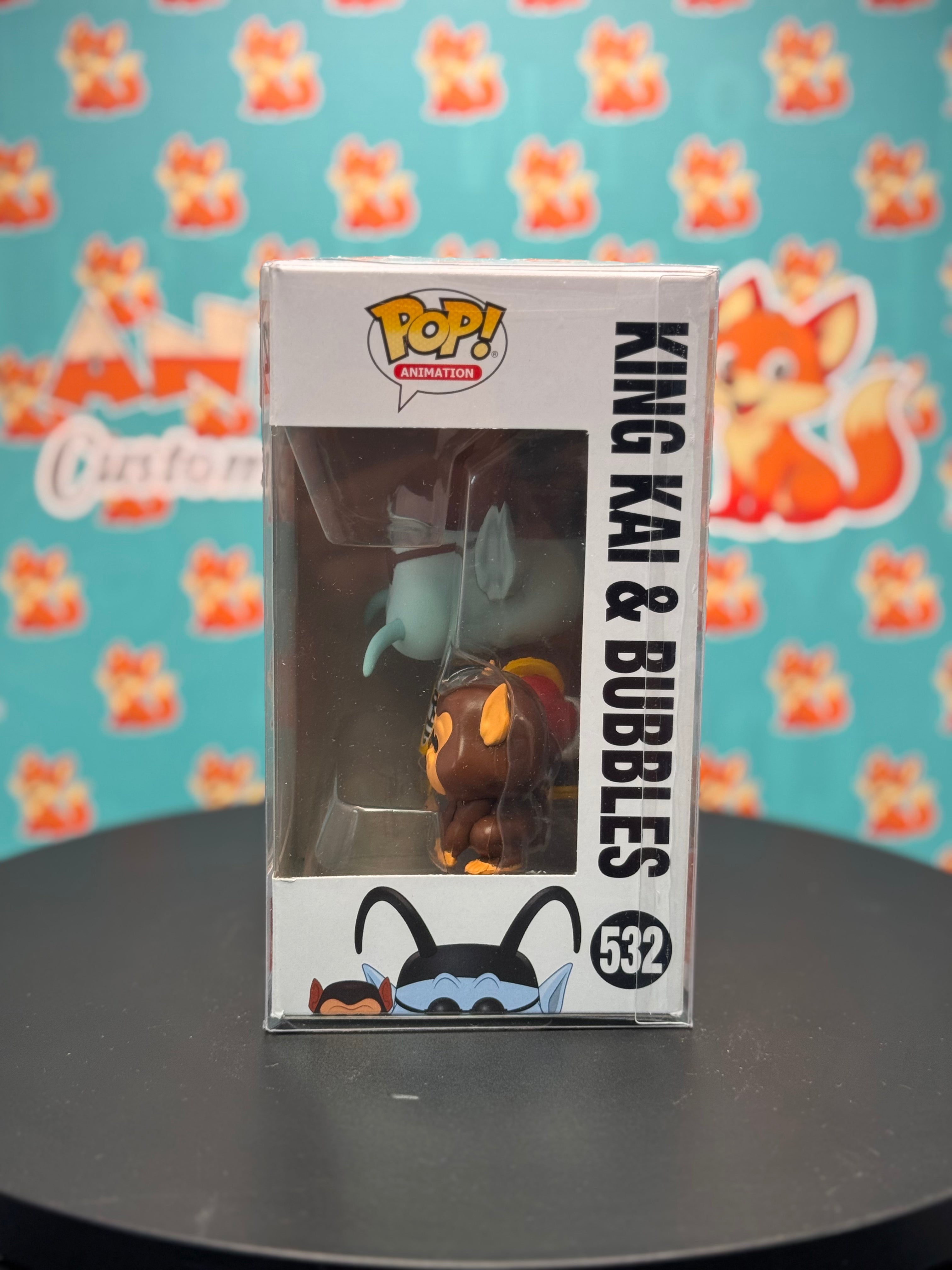 Funko Pop! & Buddy: Dragon Ball Z - King Kai & Bubbles Toy, Multicolor